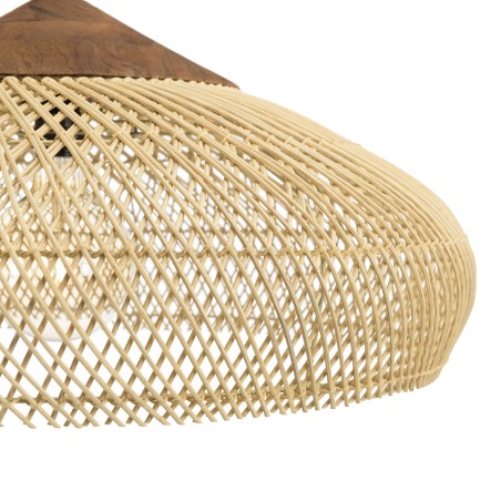 SIXTINE - 65x65cm Natural Rattan Pendant Light