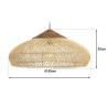 Suspension SIXTINE en rotin naturel 65x65cm