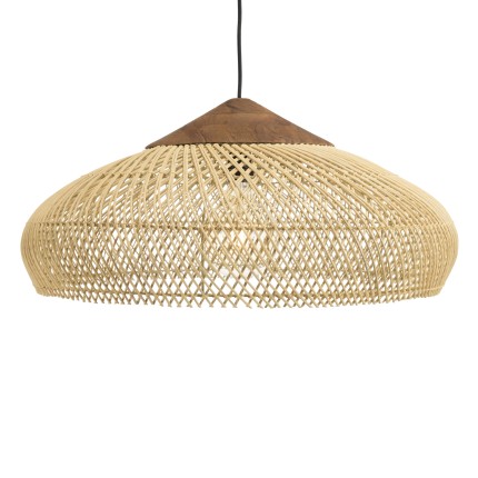SIXTINE - 65x65cm Natural Rattan Pendant Light