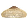 SIXTINE - 65x65cm Natural Rattan Pendant Light