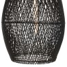 Suspension SIXTINE en rotin noir et teck 35x35cm