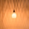 Suspension SIXTINE - Rotin naturel et teck 25x25cm