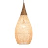 Suspension SIXTINE - Rotin naturel et teck 35x35cm