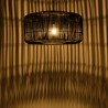 SIXTINE 'Bucket' Pendant Light | Black Rattan & Teak | 76 x 76 cm