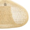 Suspension SIXTINE en rotin naturel et teck