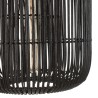Suspension en rotin noir SIXTINE 35x35cm