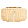 Suspension en rotin SIXTINE 76x76cm - Naturelle et teck