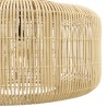Suspension en rotin SIXTINE 76x76cm - Naturelle et teck