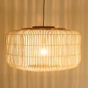 Suspension en rotin SIXTINE 76x76cm - Naturelle et teck