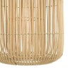 Suspension SIXTINE 35x35cm rotin naturel et teck