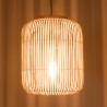 Suspension SIXTINE 35x35cm rotin naturel et teck
