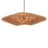 SIXTINE 'Cymbal' Pendant Light - 60 x 60 cm Coconut Fiber and Recycled Teak