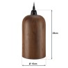 SIXTINE Elongated Pendant Light - Recycled Teak Wood