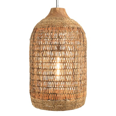 SIXTINE Pendant Light 50x50cm - Natural Abaca & Recycled Teak