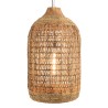 SIXTINE Pendant Light 50x50cm - Natural Abaca & Recycled Teak