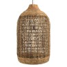 SIXTINE Pendant Light 50x50cm - Natural Abaca & Recycled Teak
