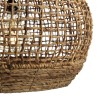 Suspension SIXTINE en abaca et teck 60x60cm
