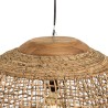 SIXTINE 'Ball' Pendant Light 83x83cm - Natural Abaca & Teak