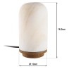 Lampe de table SIXTINE en onyx et teck