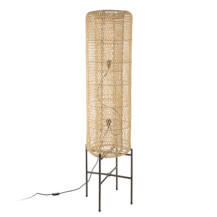 Lampadaire SIXTINE en rotin naturel 39x39cm