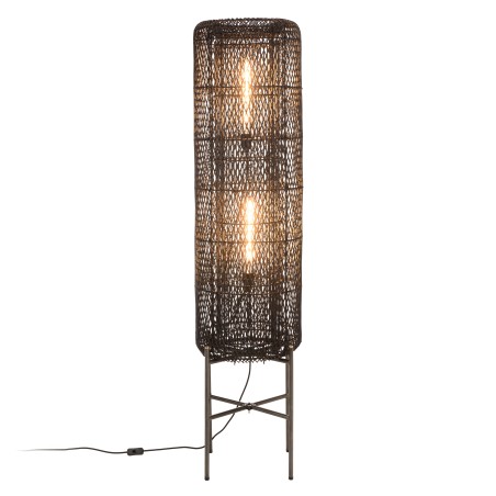Lampadaire SIXTINE en rotin noir 39x39cm