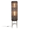 Lampadaire SIXTINE en rotin noir 39x39cm