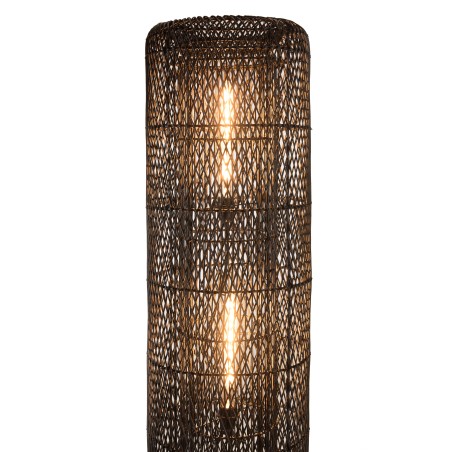 Lampadaire SIXTINE en rotin noir 39x39cm