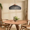SIXTINE - Black Rattan Pendant Light 65x65cm