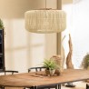 Suspension en rotin SIXTINE 76x76cm - Naturelle et teck