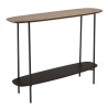 Console JULIA 100x30cm bi-matière mocha/noir