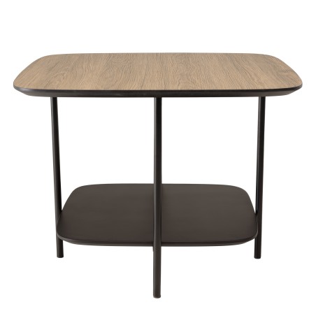 JULIA Coffee Table with 2 Shelves - PM Dual-Material Mocha/Black