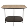 JULIA Coffee Table with 2 Shelves - PM Dual-Material Mocha/Black