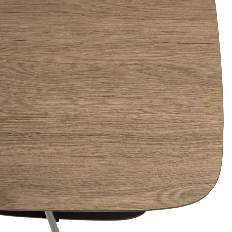 JULIA Coffee Table with 2 Shelves - PM Dual-Material Mocha/Black