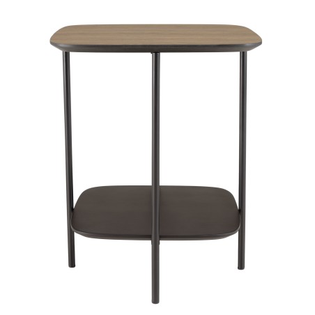 Table d'appoint JULIA bi-matière mocha/noir