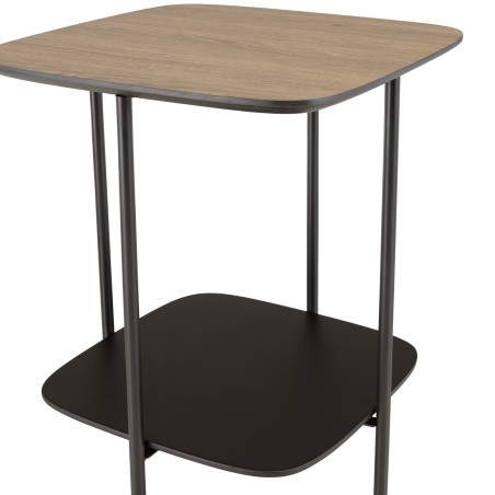 Table d'appoint JULIA bi-matière mocha/noir