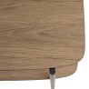 Table d'appoint JULIA double plateau mocha pieds métal noir