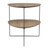 JULIA Side Table with 2 Oval Trays - Mocha Color