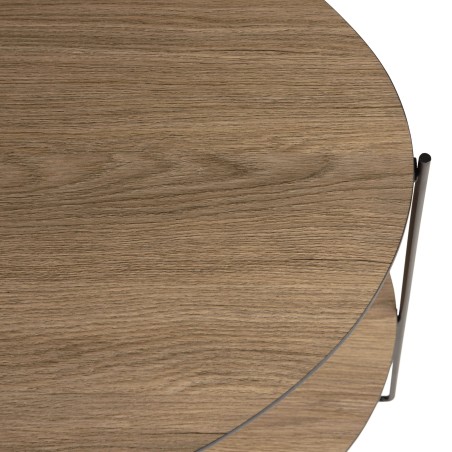 Table d'appoint JULIA - Plateaux ovoïdes mocha