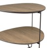 Table d'appoint JULIA - Plateaux ovoïdes mocha