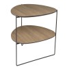 Table d'appoint JULIA - Plateaux ovoïdes mocha