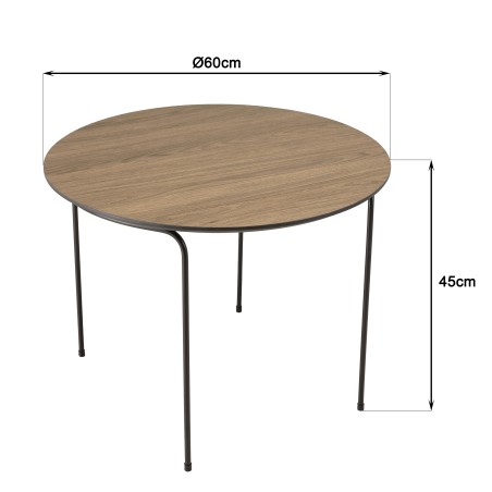 JULIA Round Coffee Table 60x60cm - Mocha Color