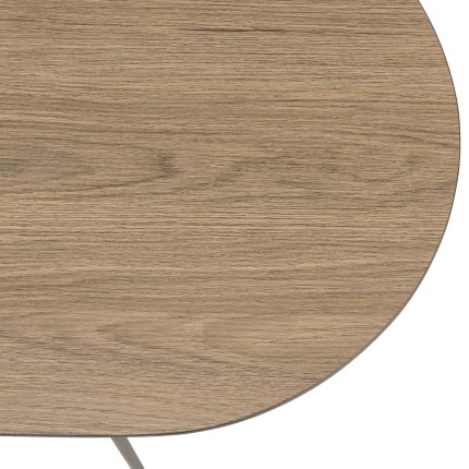 Table basse JULIA rect. angles arrondis 100x40cm mocha pieds métal