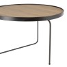 Table basse ronde JULIA 60x60cm mocha pieds métal noir