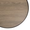 JULIA Round Side Table 40x40cm Mocha Asymmetrical Metal Legs