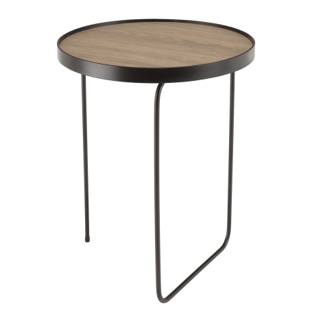 Table d'appoint JULIA ronde 40x40cm mocha métal