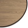 Table basse ronde JULIA 70x70cm mocha pieds épingles métal noir