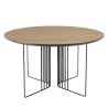 JULIA Beveled Coffee Table 70x70cm Mocha Black Metal Graphic Legs