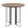 JULIA - 50x50cm Mocha Side Table with Metal Legs