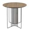 JULIA - 50x50cm Mocha Side Table with Metal Legs