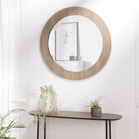 JULIA Round Mirror 80x80cm - Mocha Color